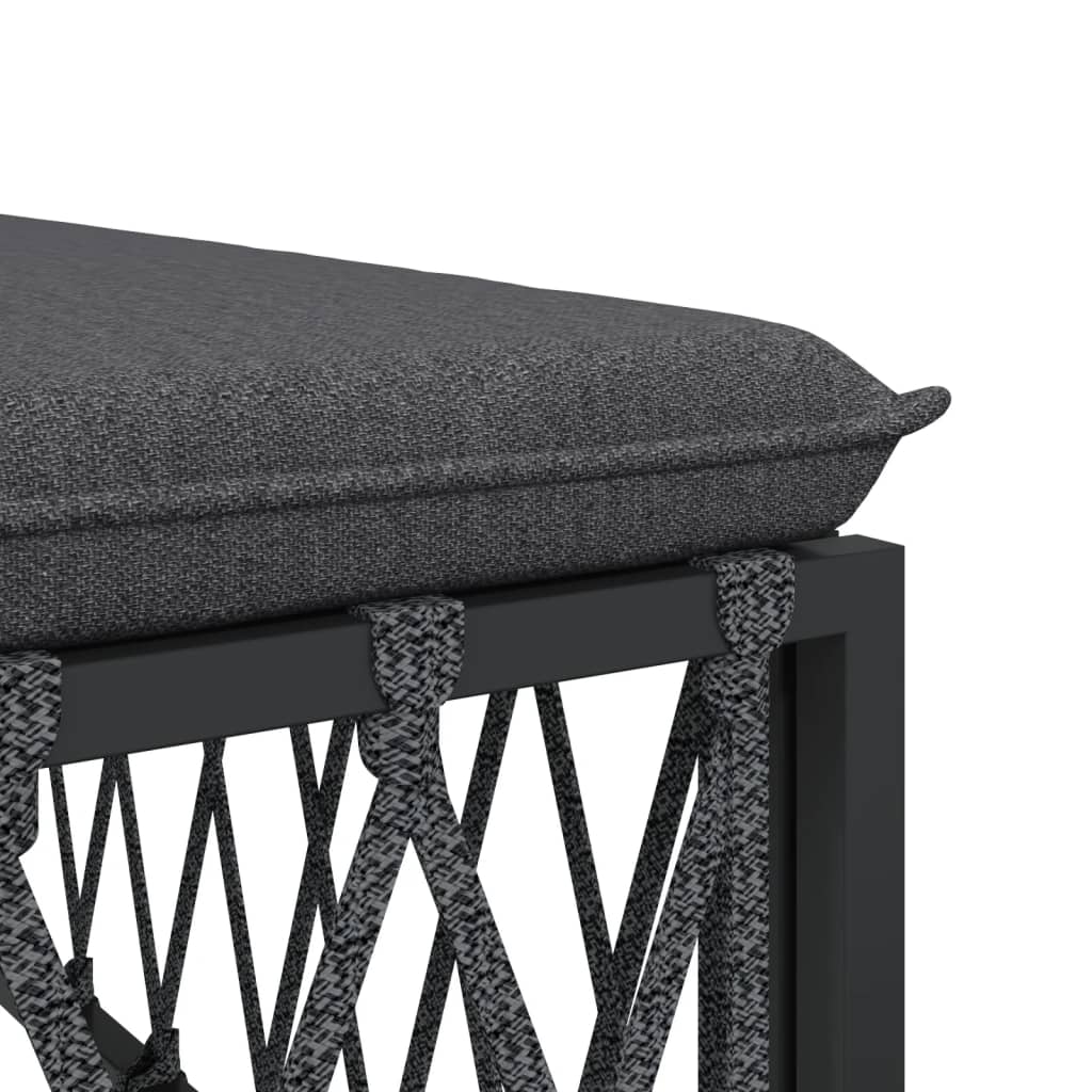 vidaXL 9 Piece Garden Lounge Set with Cushions Anthracite Steel