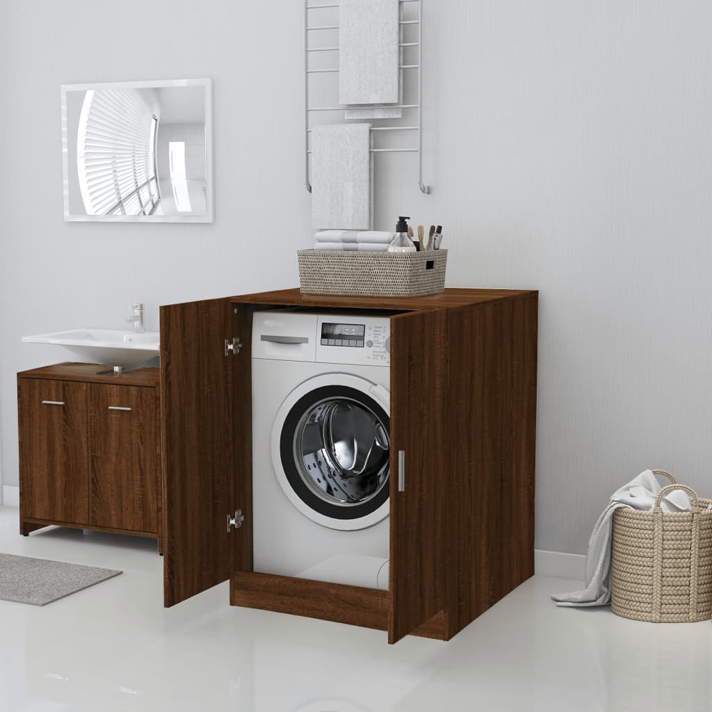 vidaXL Washing Machine Cabinet Brown Oak 71x71.5x91.5 cm