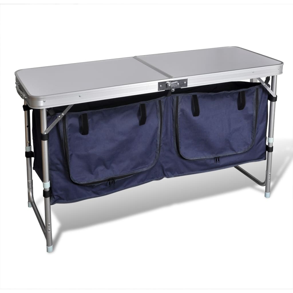 vidaXL Foldable Camping Cupboard with Aluminium Frame