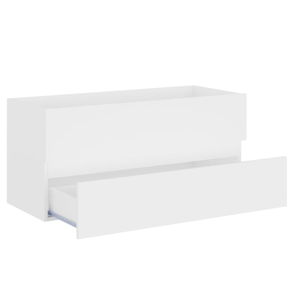 vidaXL Sink Cabinet White 100x38.5x45 cm Engineered Wood