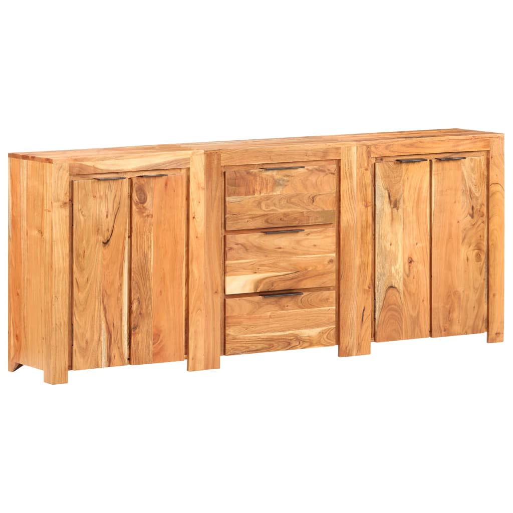 vidaXL Sideboard with 3 Drawers and 4 Doors Solid Acacia Wood