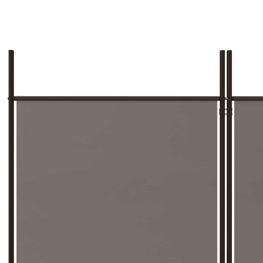 vidaXL 5-Panel Room Divider Anthracite 250x180 cm Fabric