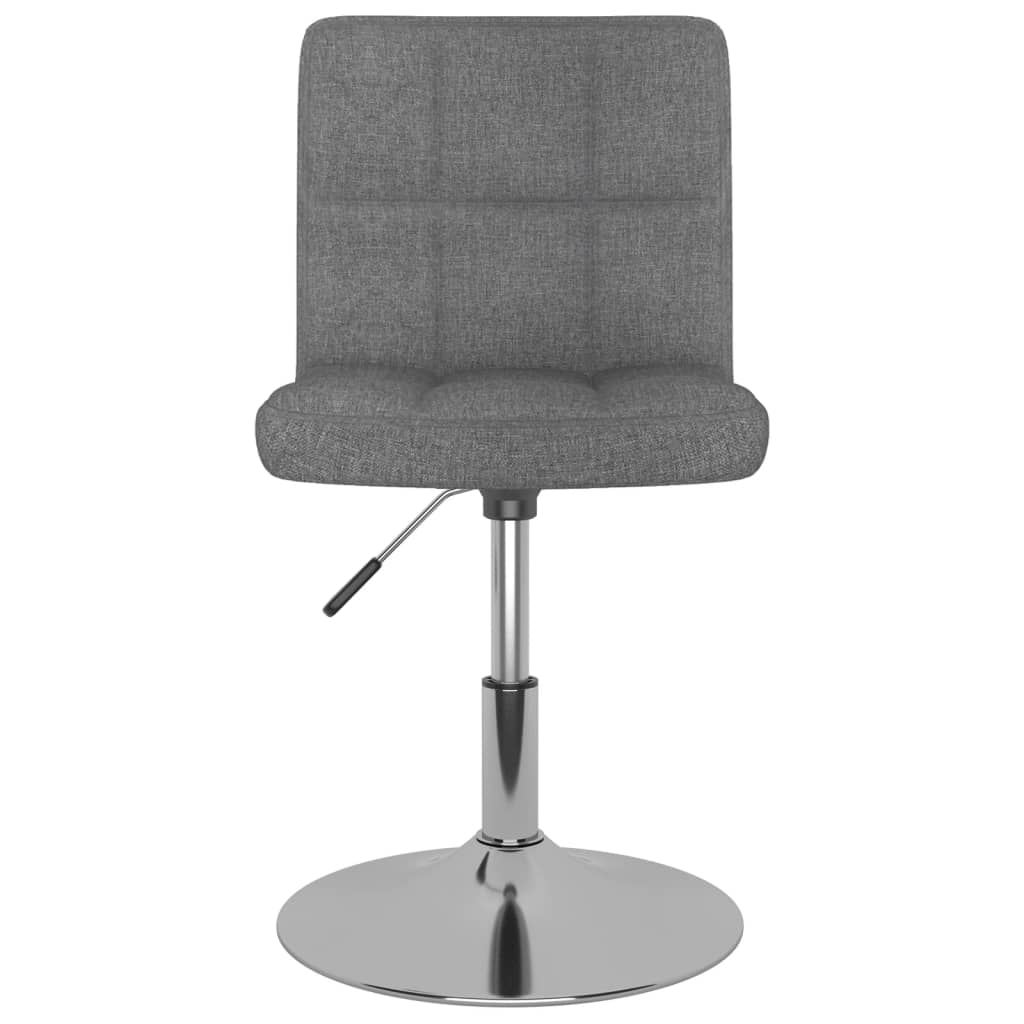 vidaXL Swivel Dining Chairs 6 pcs Light Grey Fabric