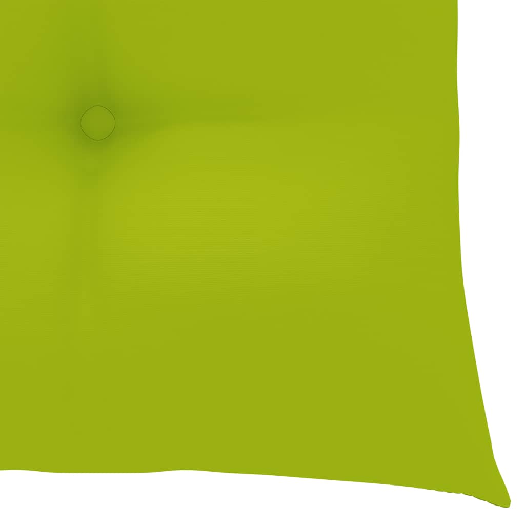 vidaXL Garden Chairs 8 pcs with Bright Green Cushions Solid Teak Wood