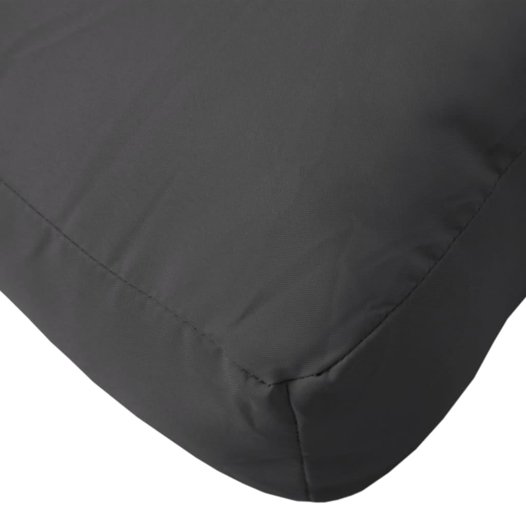 vidaXL Pallet Cushion Black 60x61.5x10 cm Fabric