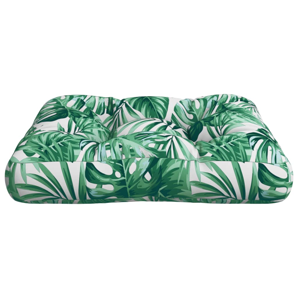 vidaXL Pallet Cushion Leaves 60x60x12 cm Fabric