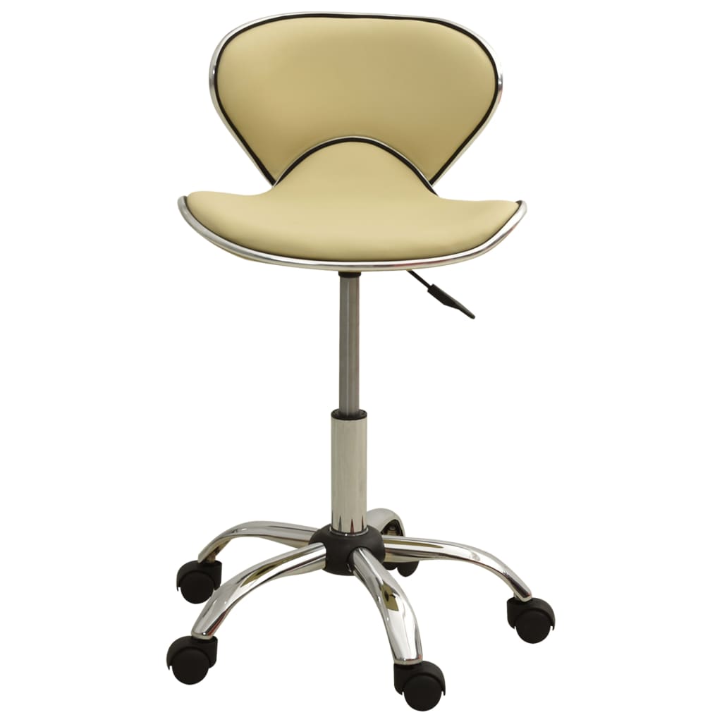 vidaXL Office Chair Cream Faux Leather