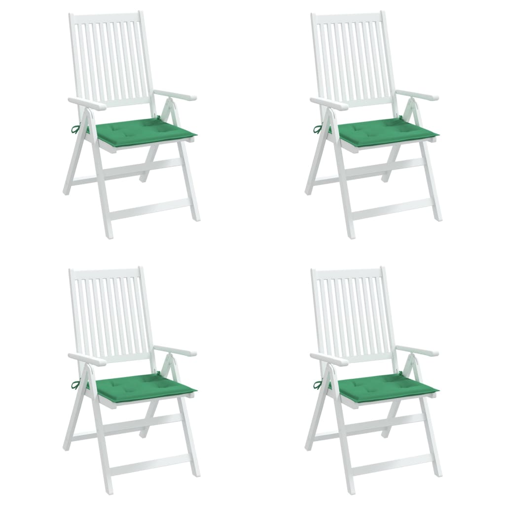 vidaXL Garden Chair Cushions 4 pcs Green 40x40x3 cm Oxford Fabric