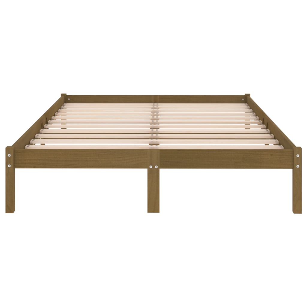 vidaXL Bed Frame without Mattress Honey Brown Solid Wood 120x200 cm