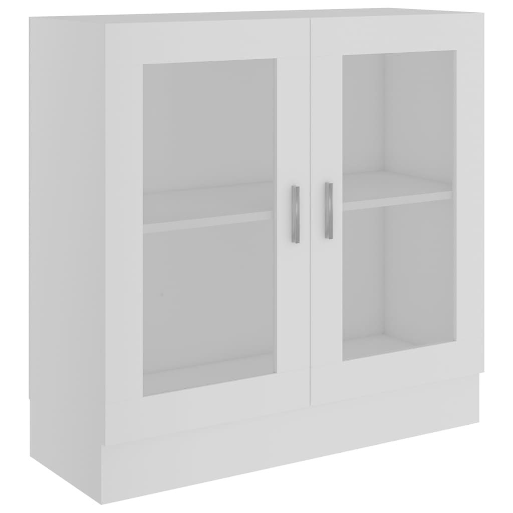 vidaXL Vitrine Cabinet White 82.5x30.5x80 cm Engineered Wood