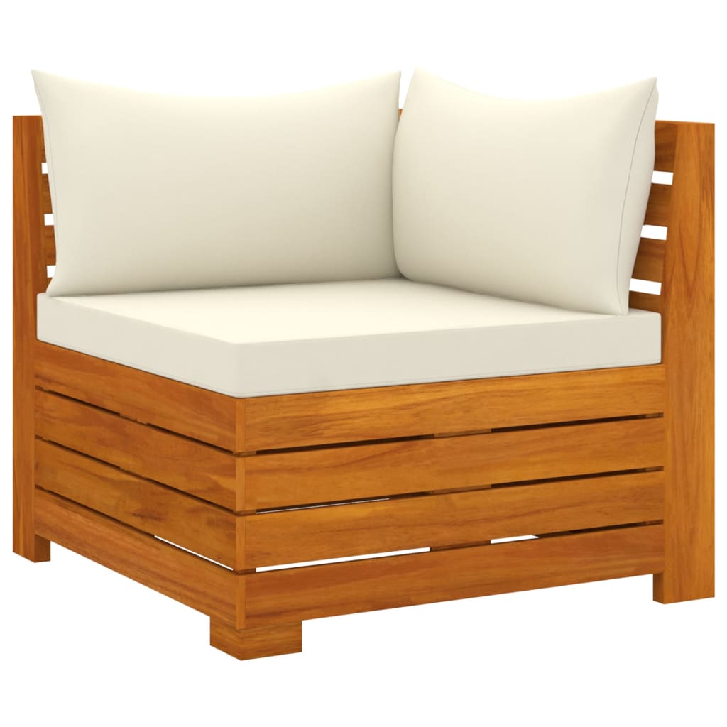 vidaXL 4-Seater Garden Sofa with Cushions Solid Acacia Wood