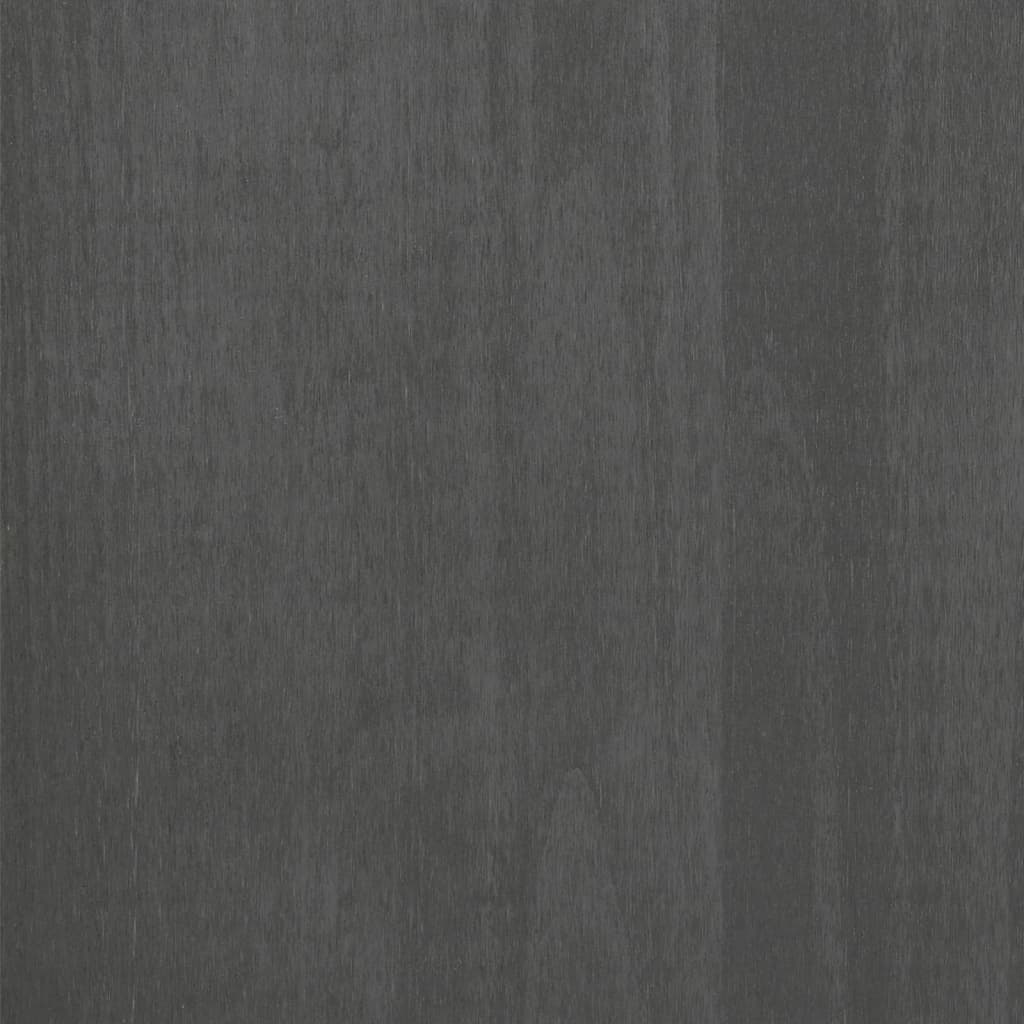 vidaXL Console Table HAMAR Dark Grey 90x35x90 cm Solid Wood Pine