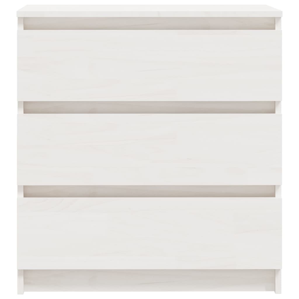 vidaXL Bedside Cabinets 2 pcs White 60x36x64 cm Solid Pinewood