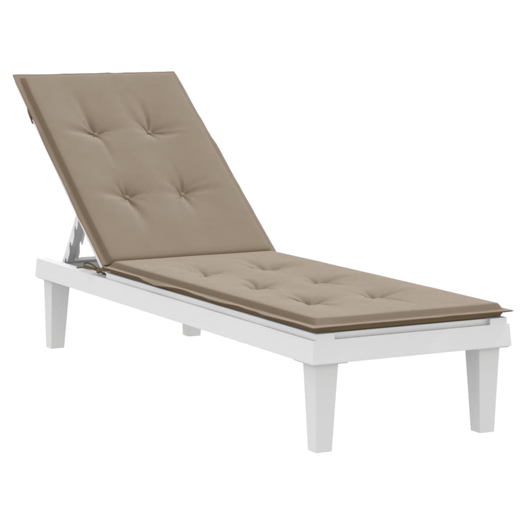 vidaXL Deck Chair Cushion Taupe (75+105)x50x3 cm