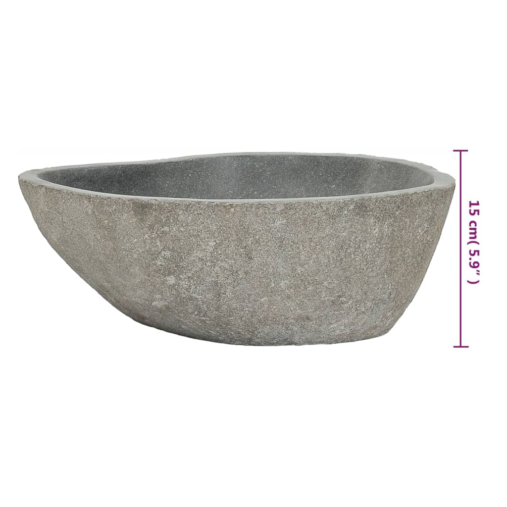 vidaXL Basin River Stone Oval (37-46)x(29-36) cm