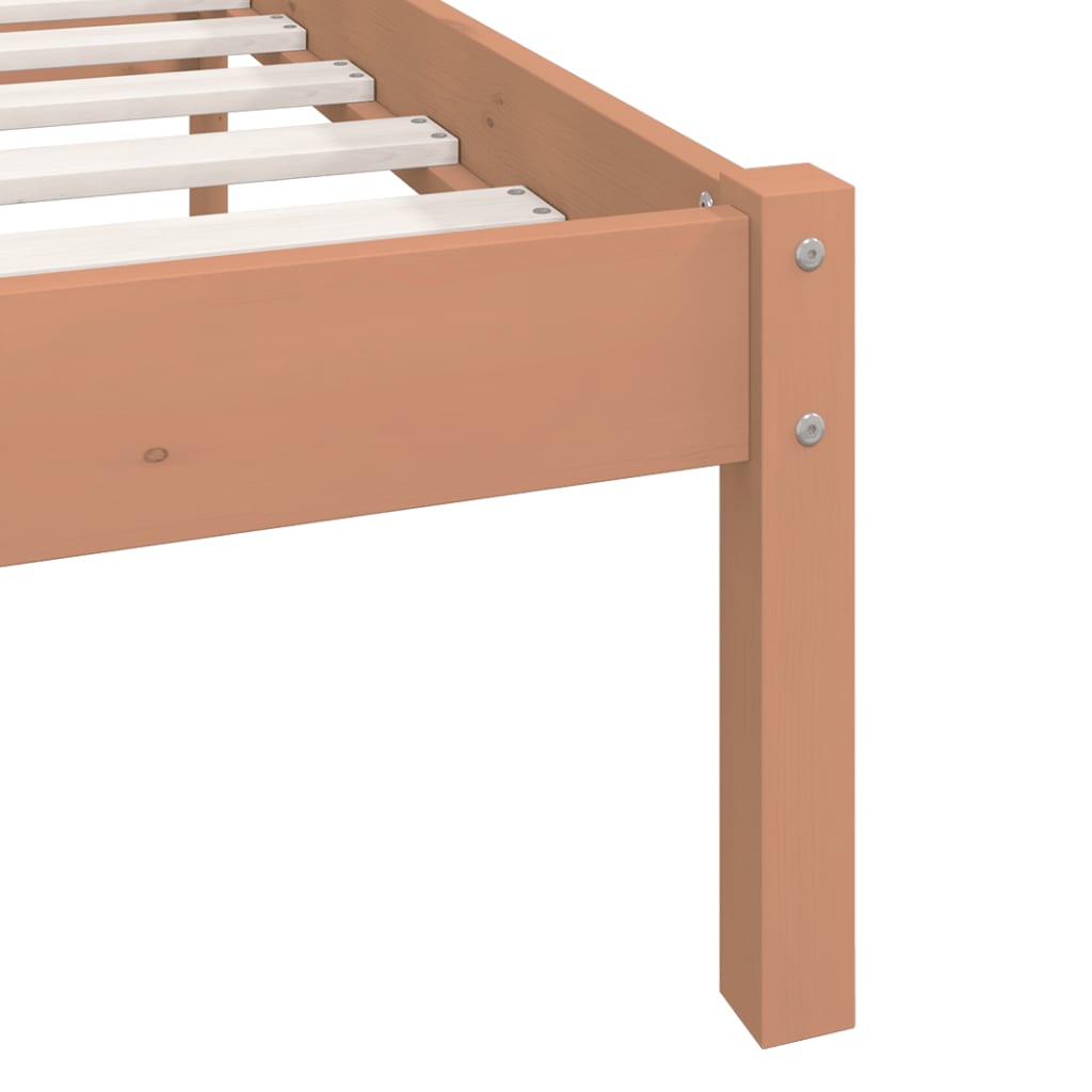 vidaXL Bed Frame Honey Brown Solid Pinewood 160x200 cm