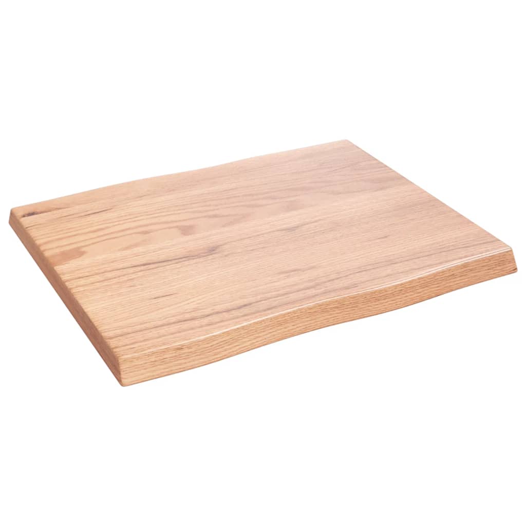 vidaXL Table Top Light Brown 60x50x(2-4) cm Treated Solid Wood Live Edge