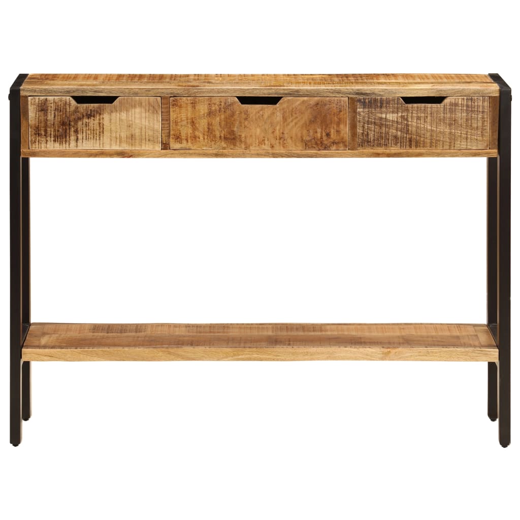 vidaXL Sideboard with 3 Drawers 110x35x75 cm Solid Mango Wood