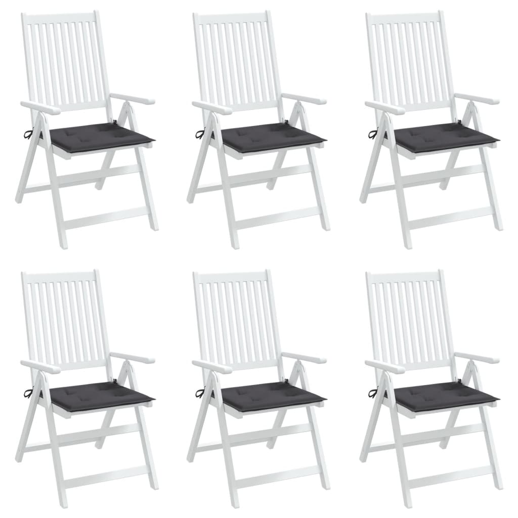 vidaXL Garden Chair Cushions 6 pcs Anthracite 40x40x3 cm Oxford Fabric