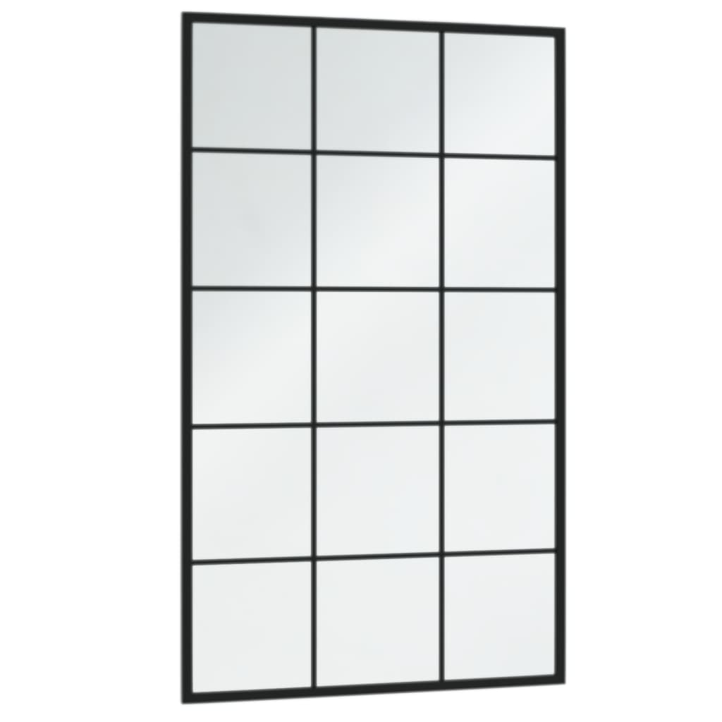 vidaXL Wall Mirrors 6 pcs Black 100x60 cm Metal